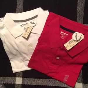 Mens short sleeve polos, set of two.